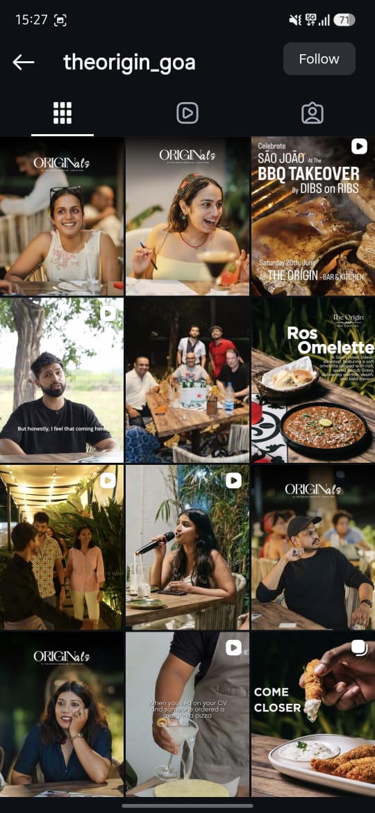 The Origin Instagram feed after Flashlab management