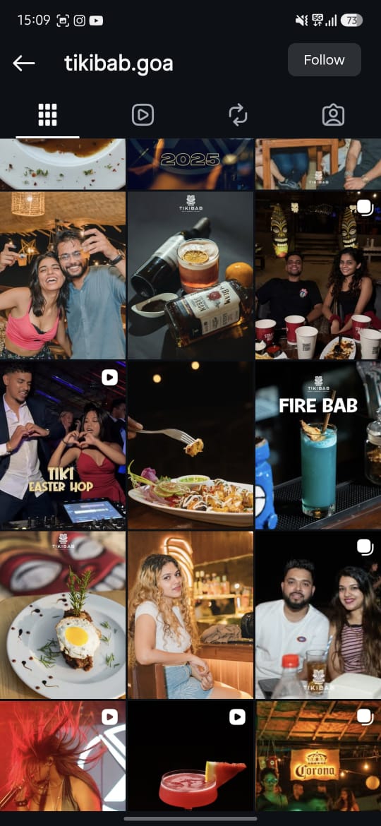 Tikibab Instagram feed before Flashlab's strategy